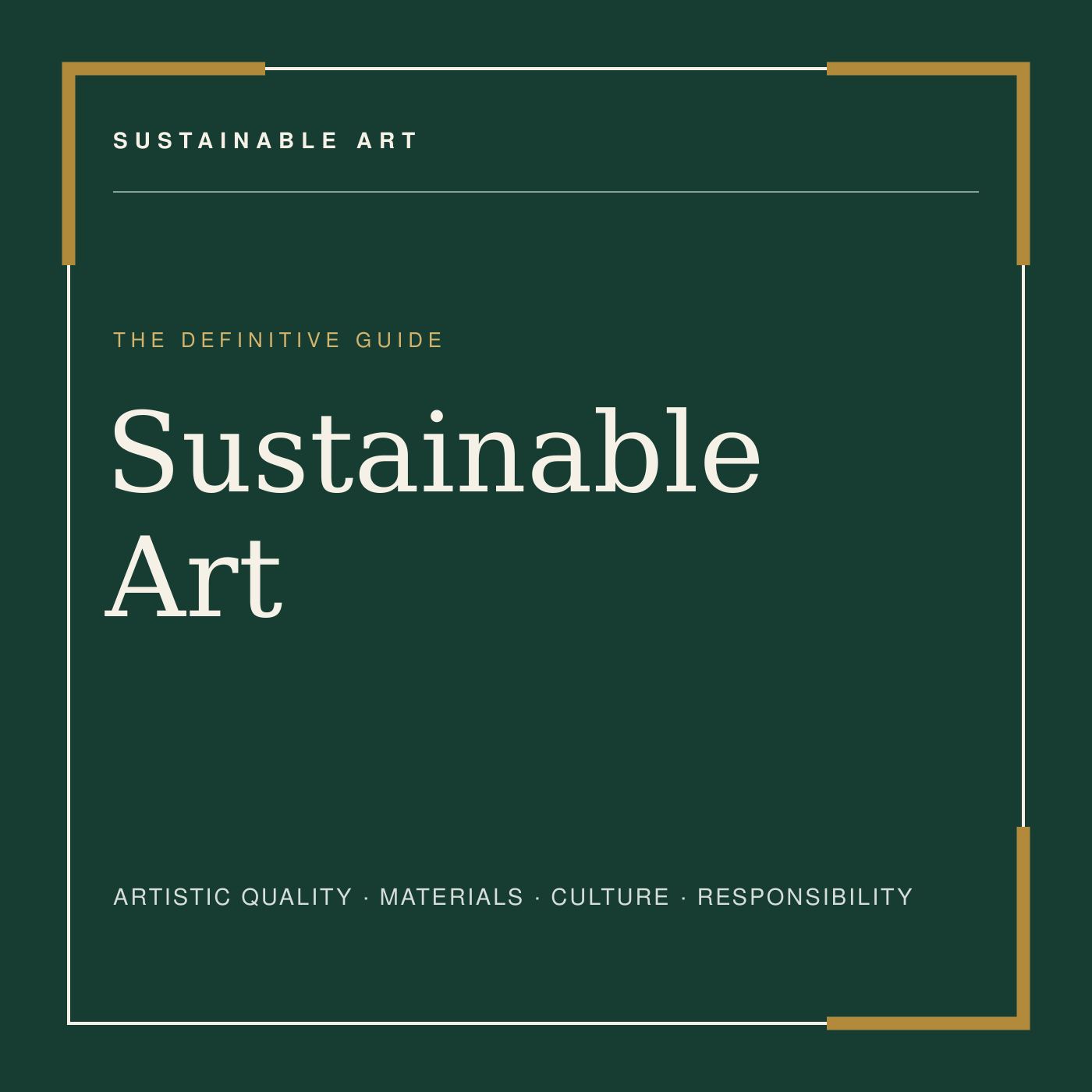 The Definitive Guide to Sustainable Art cover