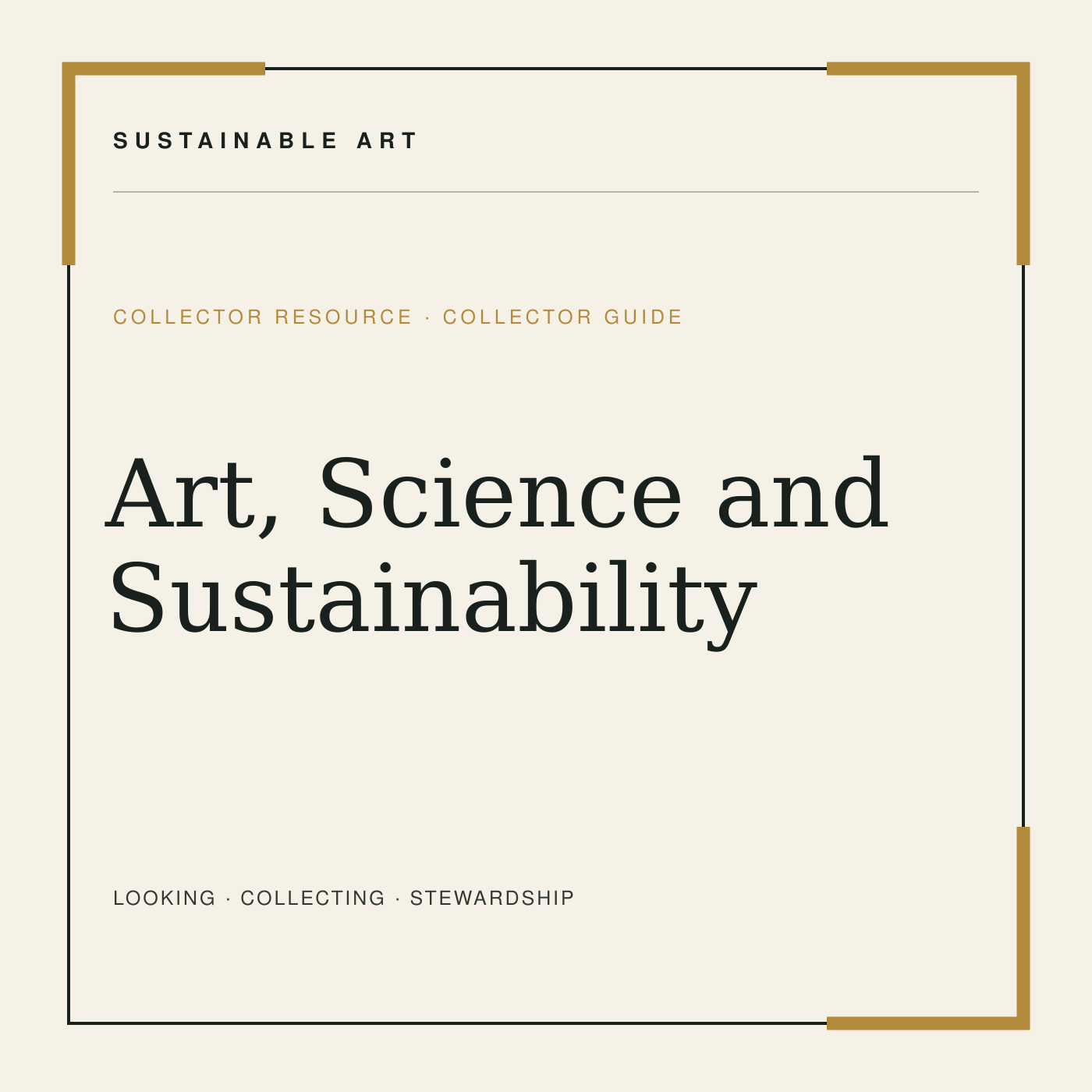 Art, Science and Sustainability, guide header