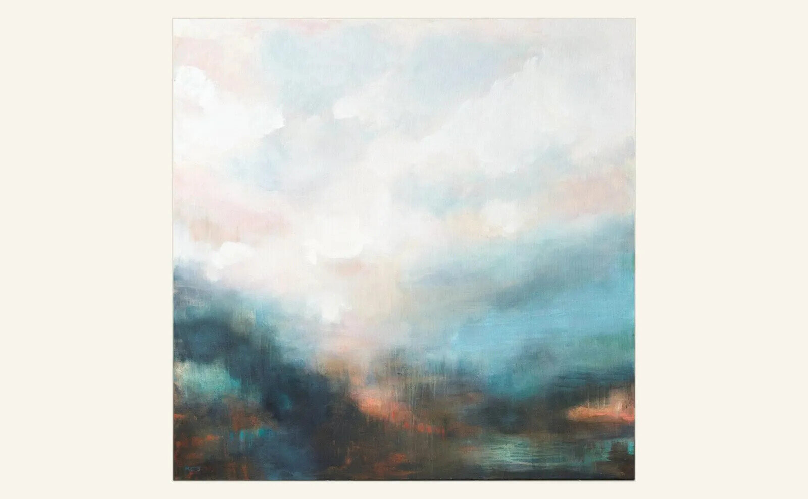Atmospheric abstract landscape painting by Miranda Carter.