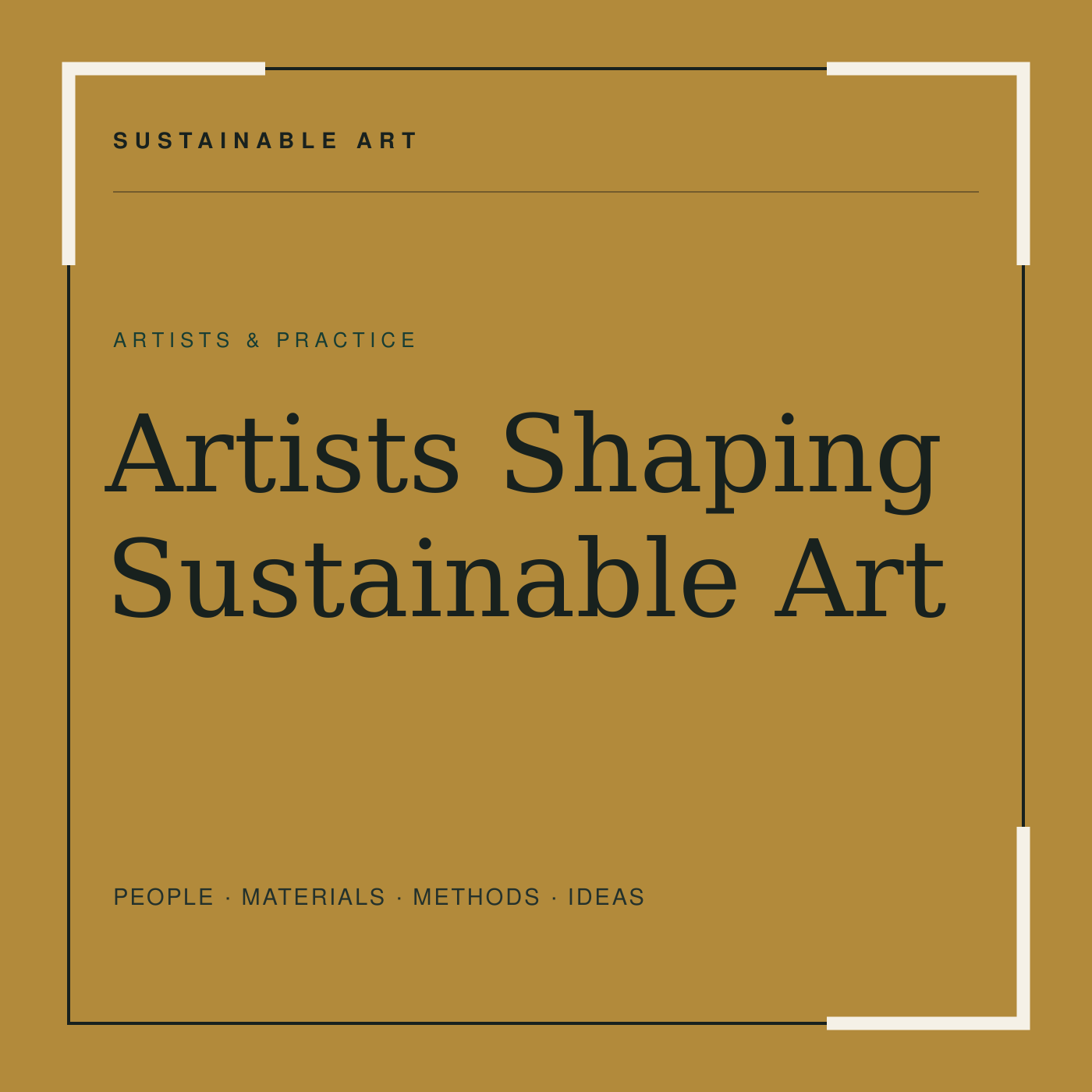 Artists Shaping Sustainable Art cover
